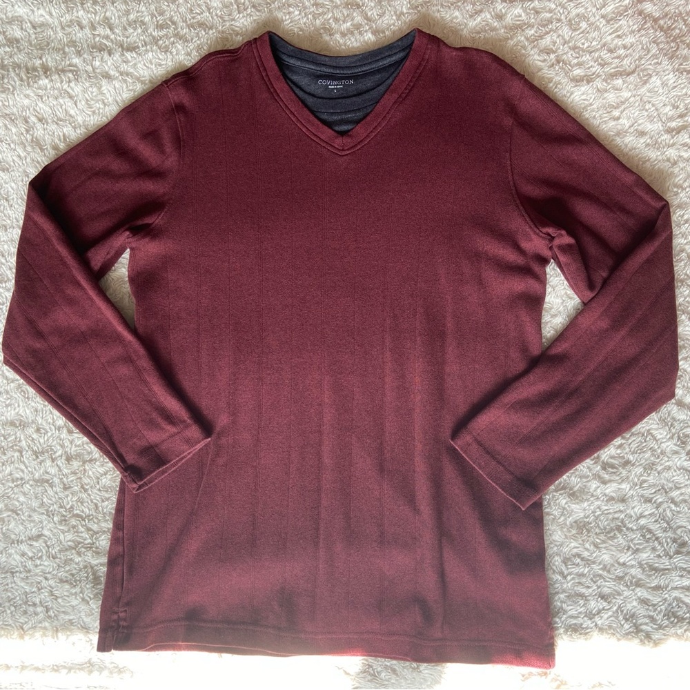 NEW Covington Men’s Dark Maroon Pullover Sweater Large L NWOT